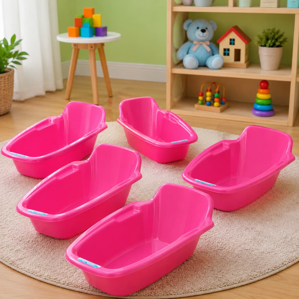 Kit 5 Banheiras P Bonecas Atacado Meninas Doação