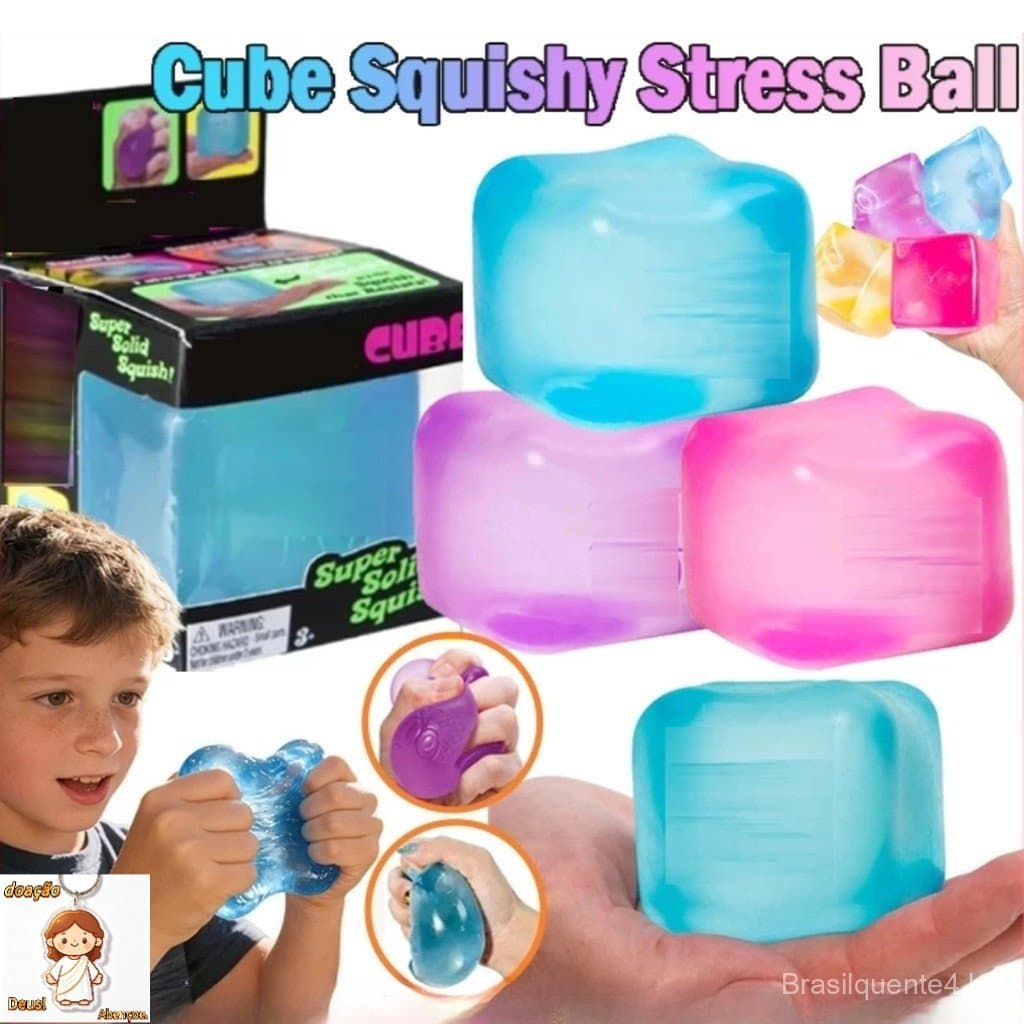 Nice Cube Schylling Squishy Stress Ball Fidget Toy Com Brinquedo Mole Super Sólido Lento Rising Squeeze Ice Baby Pinch D