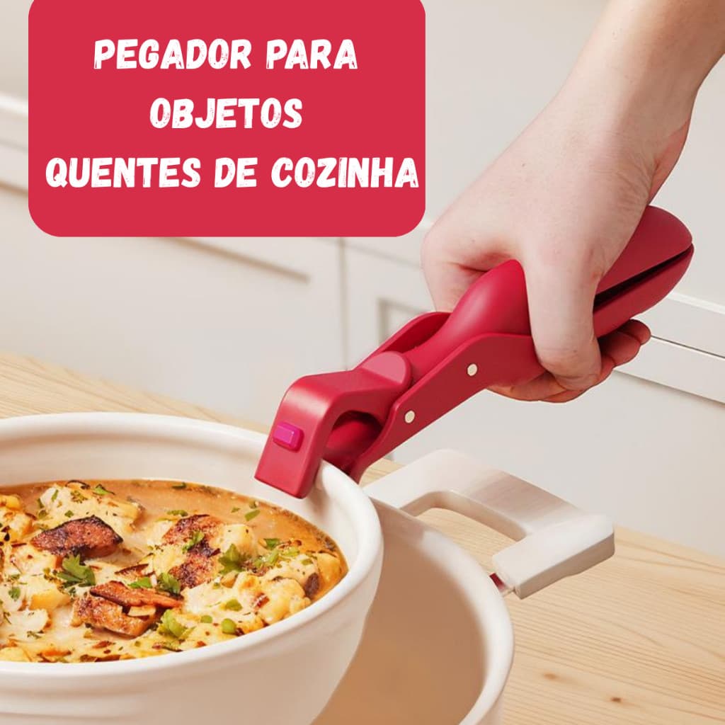 Pegador Multifuncional Panelas Formas Assadeiras Travessas Quentes  Antitérmico Anti Queimadura