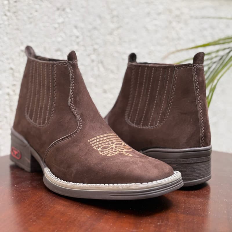 Botas Botina Texana Country em Couro com Design Elegante e Durável
