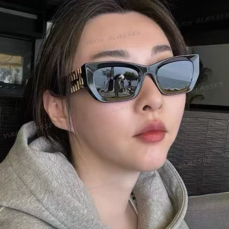 Moda Cat Eye Personalidade Retro Anti-UV Homens Mulheres Óculos De Sol
