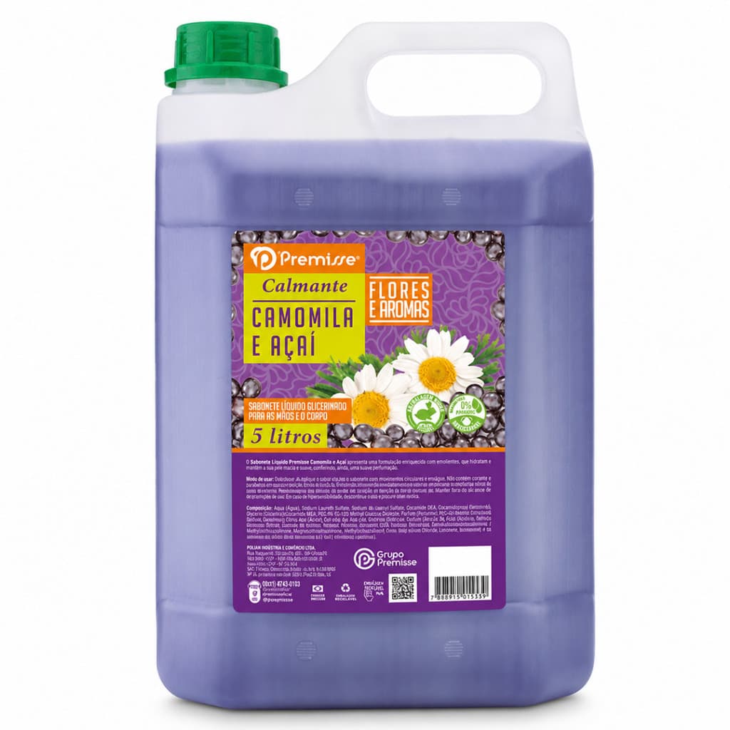 Sabonete Líquido Flores e Aromas 5L Camomila e Açaí