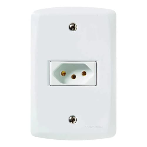 Conjunto 4x2 Tomada 20a Branco - Tramontina Lux