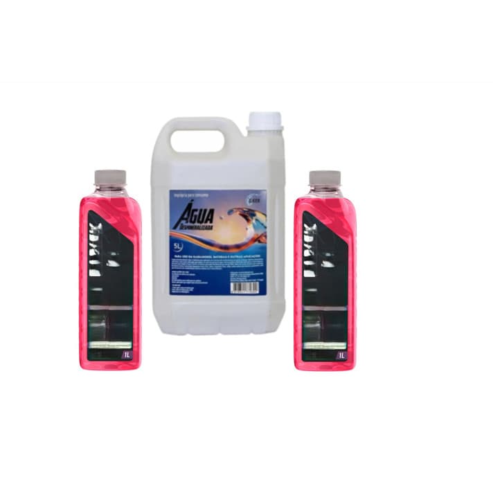 KIT ÁGUA + ADITIVOS PARA RADIADOR ROSA