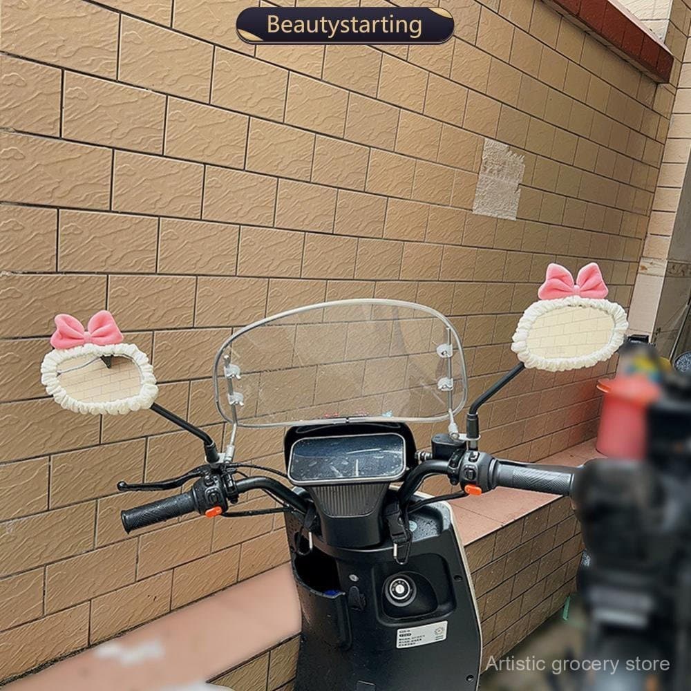 Capa protetora anti-riscos para espelho retrovisor de motocicleta em formato de arco, decoração para scooter elétrico, a