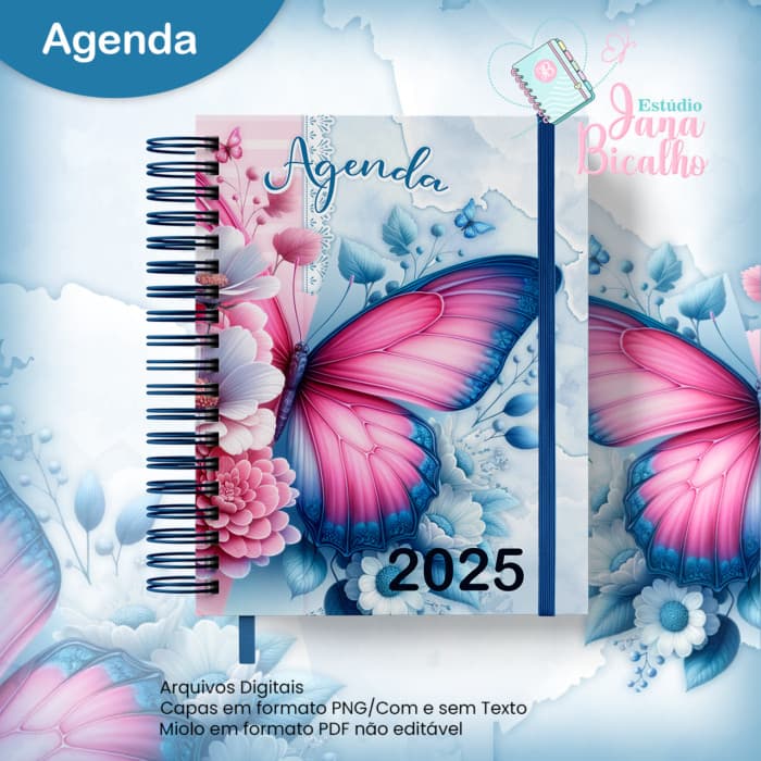 AGENDA PERSONALIZADA C/NOME 2027 BORBOLETAS 04