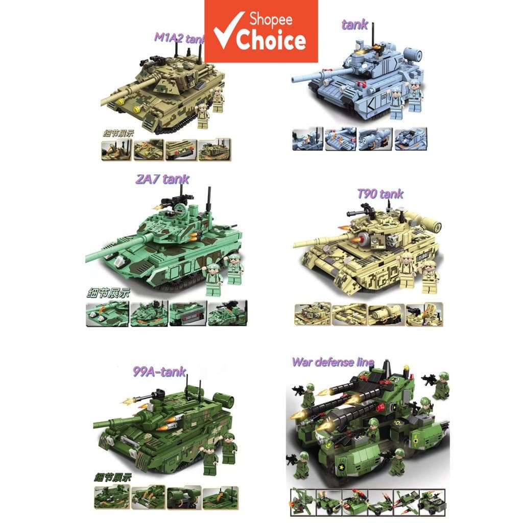 Blocos De Construção De Tanque , Enfeites De Brinquedo , Modelo , Presentes , Brinquedos De Aniversário Para Meninos De