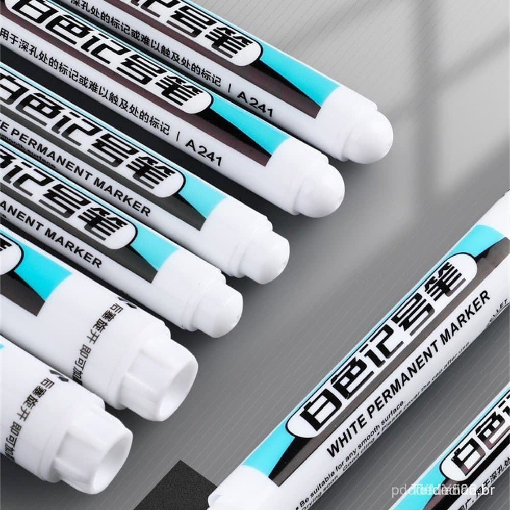 0,7/1,0/2,5 mm Marcador Permanente Branco 1/3 Pacote Marcador de Tinta Adequado para Plástico Pedra Couro Vidro Suprimen