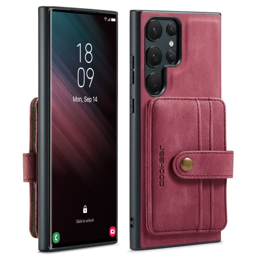 Capa De Couro E PU Para Samsung S25 S24 S23 S22 S21 fe Plus Note 20 Ultra Coque Ímã Embutido Removível Traseira Fundas