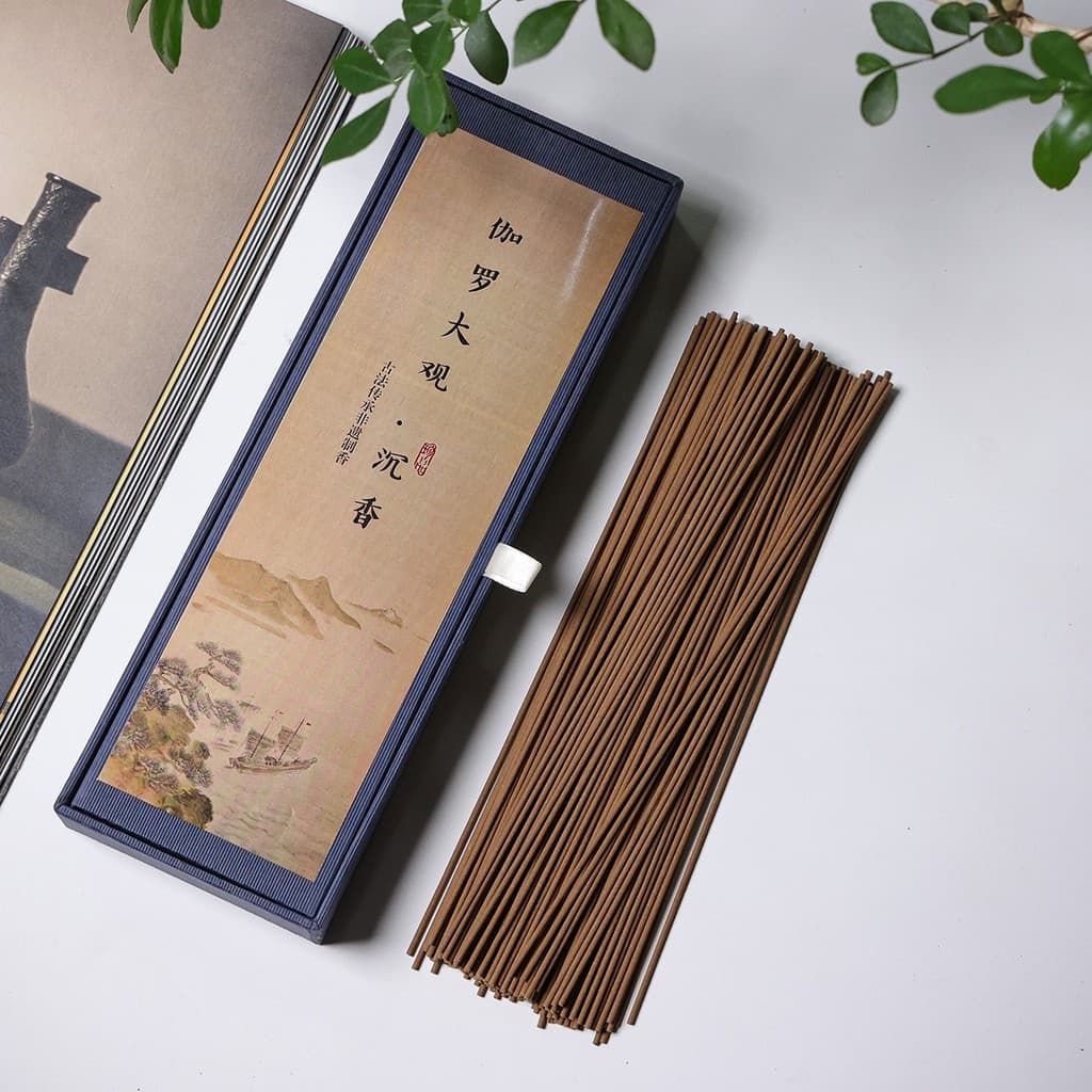 Garo Dagan Agarwood Incenso 21cm50g Xinliang Herbal Mel Leite Agarwood Sala de Chá Meditação Calmante Meditação Hospital