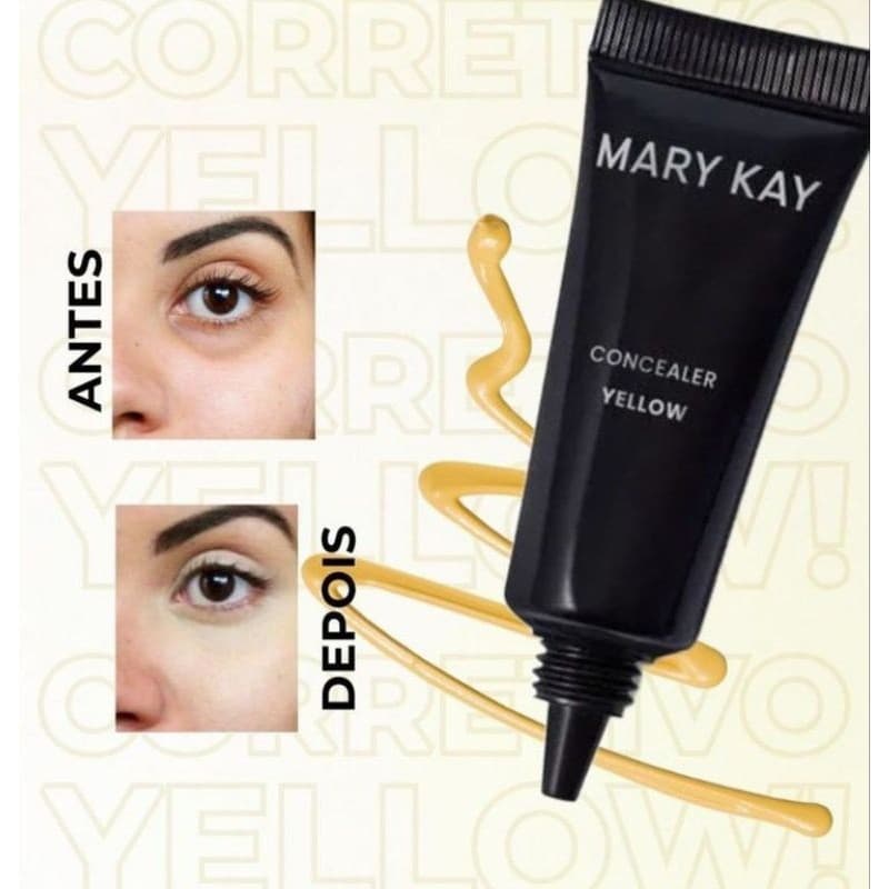 Corretivo Para a Área dos Olhos Yellow 8,6g, correção de olheira e tons de roxo e vermelhidão ORIGINAL - creme - bisnaga