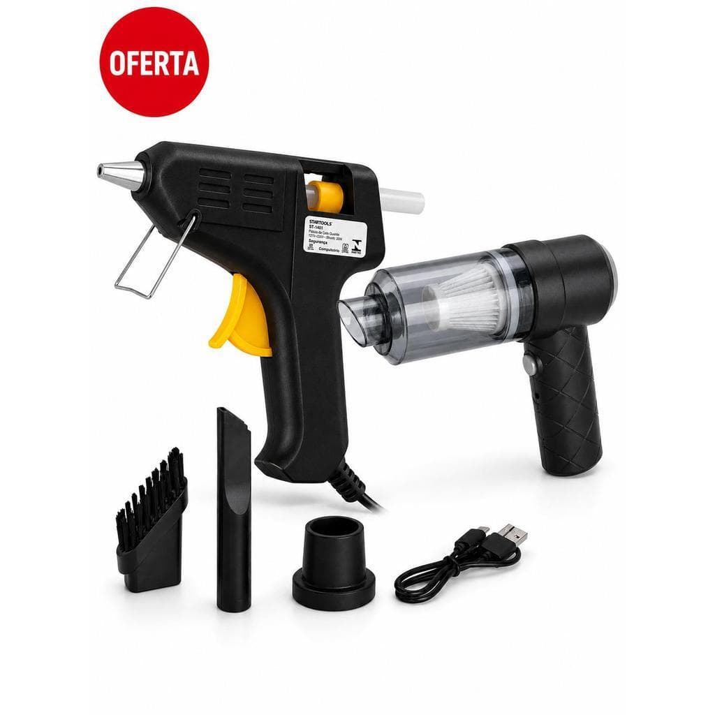 Kit Reparos e Limpeza Startools Pistola de Cola Quente + Aspirador Portátil com Acessórios