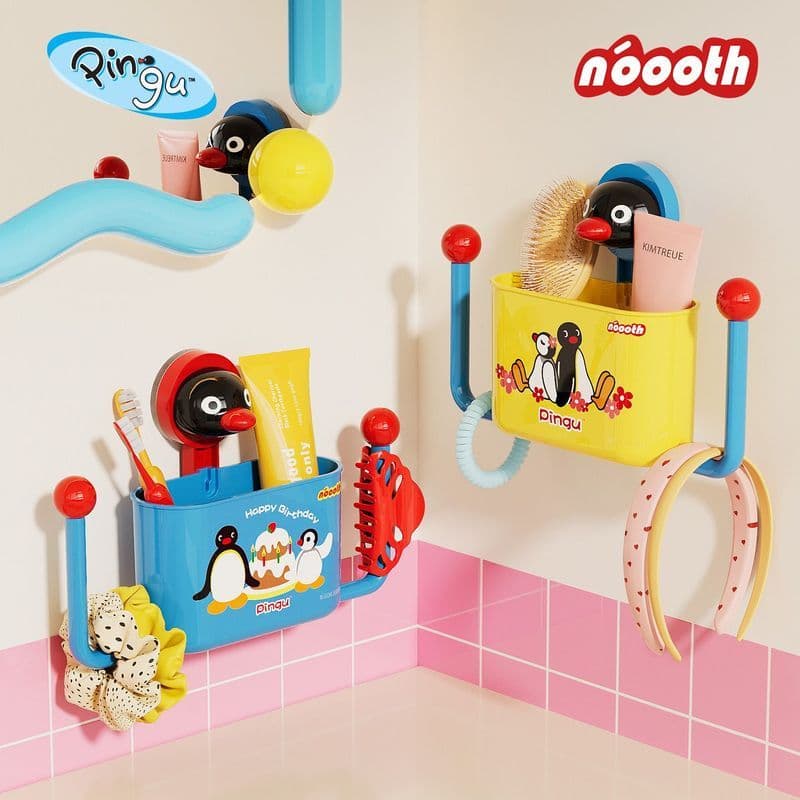 Nuoshi pingu prateleira grampo de cabelo Hoop armazenamento ferramenta útil fixado na parede laço de cabelo gancho banhe
