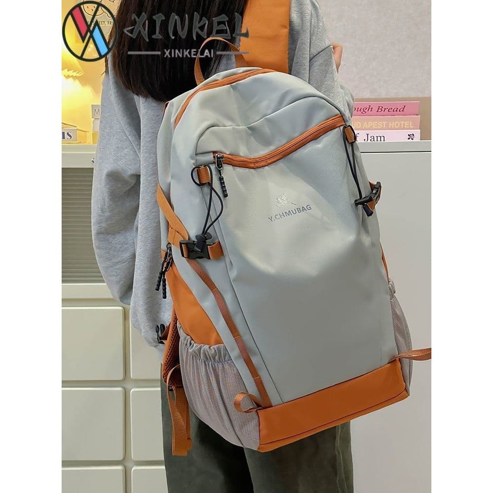 XINKELAI Mochila impermeável para viagem ao ar livre, grande capacidade, leve, estudante universitário, viagem, lazer, c