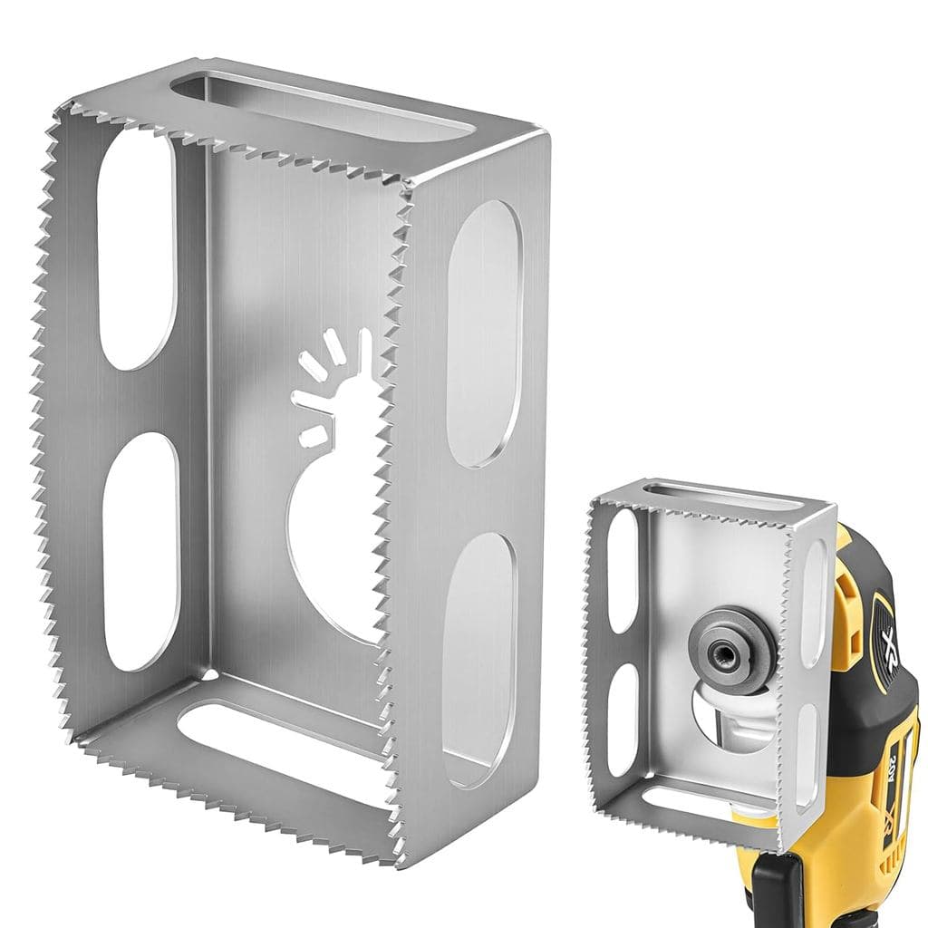 Cortador de Encaixe Quadrado Compatível com Ferramentas Multifuncionais Dewalt 20V e Milwaukee M18 para Cortar Caixas El