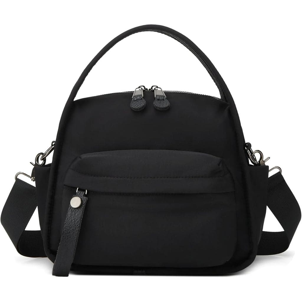 Bolsa transversal leve de nylon, uma das favoritas das mulheres, pequena bolsa solta com alça superior, bolso com zíper,