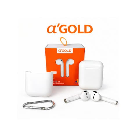 Fone Bluetooth FN-19 α’Gold Sem Fio Alta Qualidade com Case e Capinha Inclusa