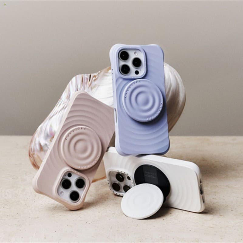 Suporte Dobrável Magnético Para iPhone-Universal De Silicone Com Punho Ondulado