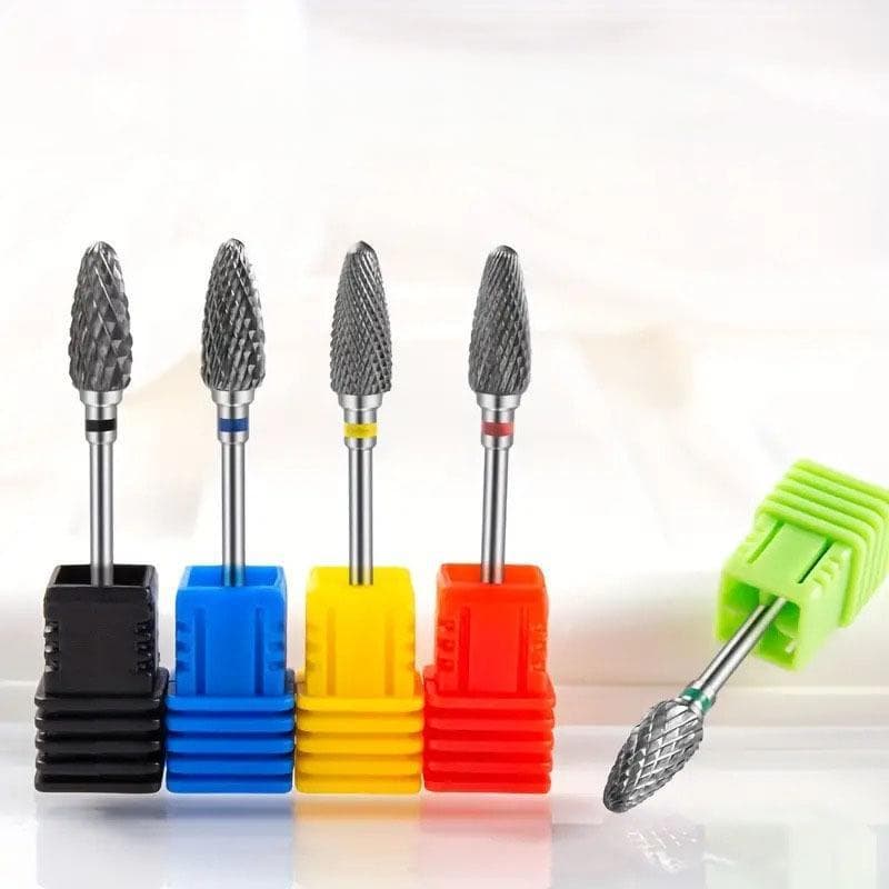 Kit 5 Brocas de Tungstênio Cônica GRANDE para alongamento de unha/Unha de Gel