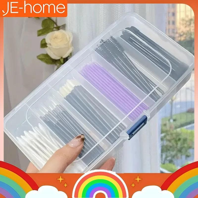 Grampos de Cabelo Plástico Transparente 5/6 Tamanhos Caixa Organizadora de Joias