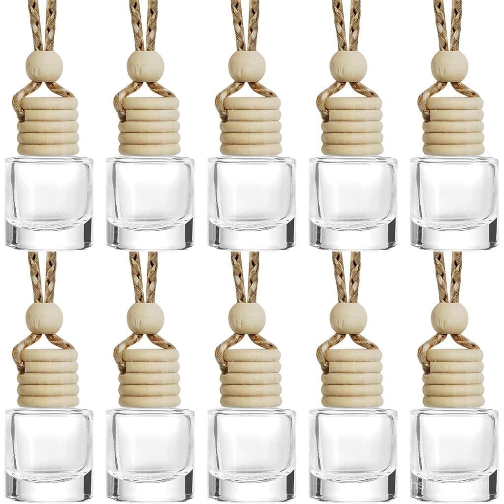 ESEWALAS 10 Peças de Aromatizante Automotivo Suspenso, Automotivo Suspenso de 8ml, Frascos de Vidro Vazios para