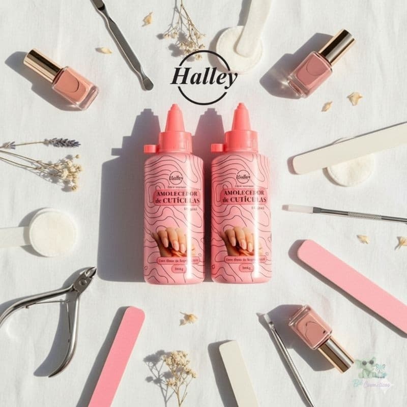 Halley Kit 2 Cremes Amolecedores de Cutículas com bico dosador 100g cada