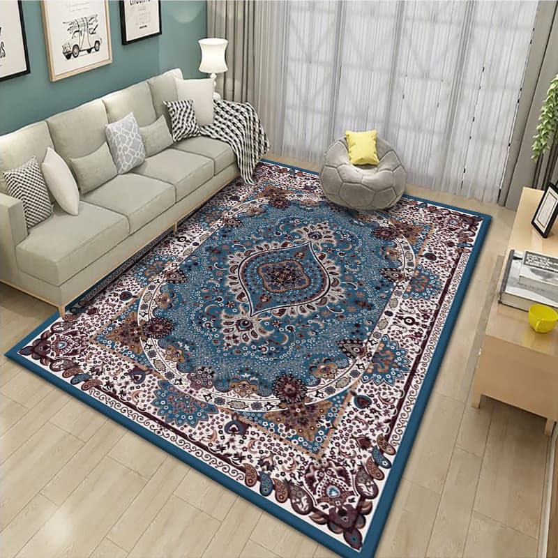 [Novo produto] americano boêmio sala de estar tapete Retro b & b tapete quarto pendurado cesta tapete