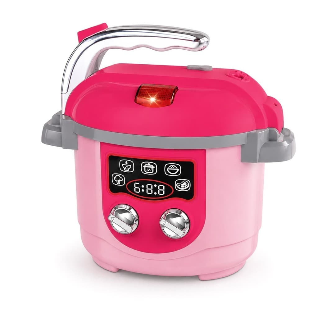 Panela Elétrica Infantil Rosa Com Vapor Luzes Sons Elétrica Para Meninas - DM Toys
