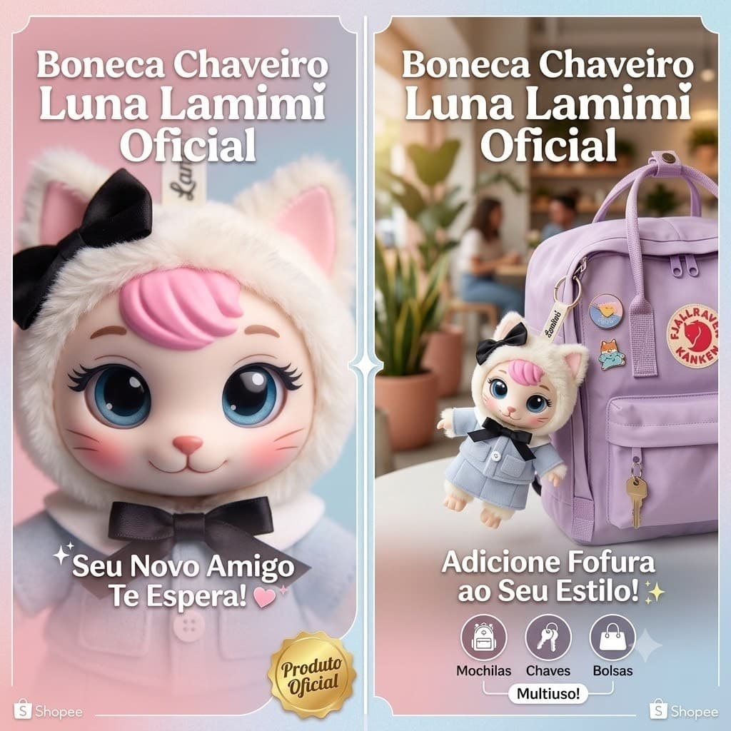 Boneca Chaveiro Luna Lamimi Oficial