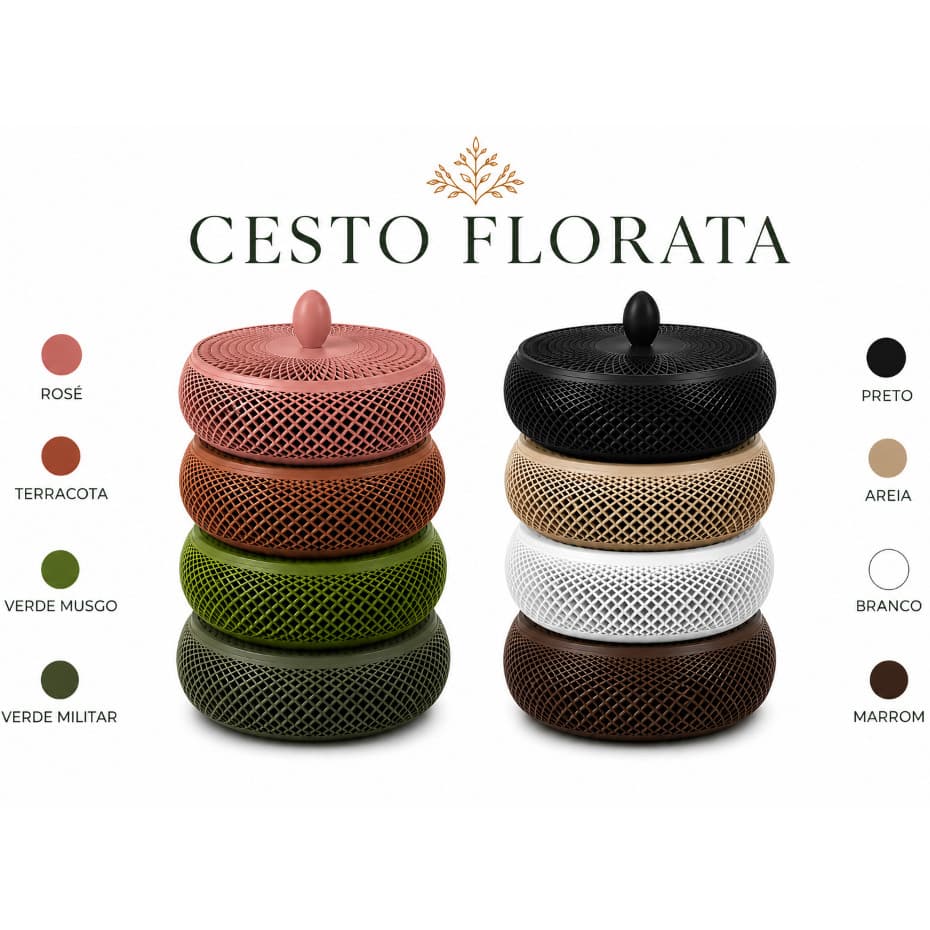 Cesto Florata – Centro de Mesa Organizador Decorativo Boho