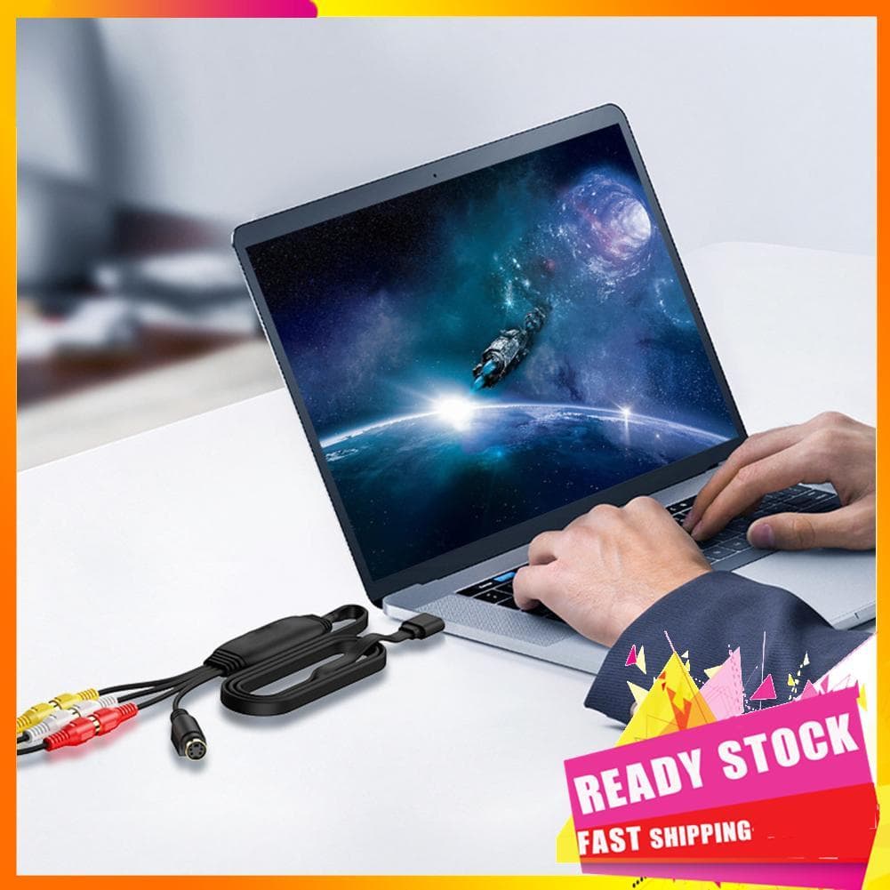 Gfgfgfgg Placa de captura de vídeo USB Coletor de dados AV sem driver para adaptador conversor para laptop