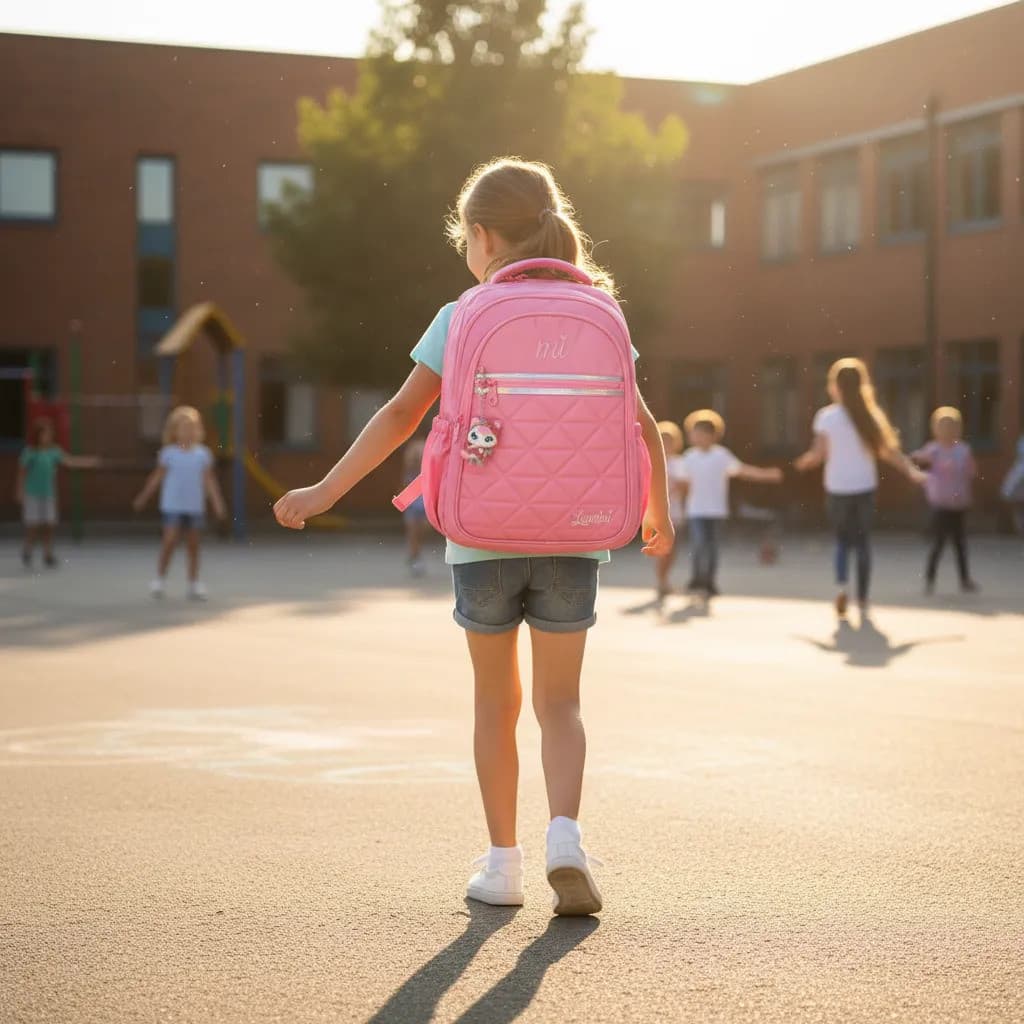 Mochila Infantil Reforçada Escolar Chaveiro Feminina Kids