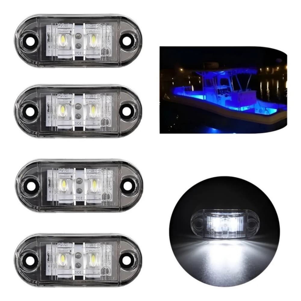 Kit 4 Luz Cortesia LED Prova D'água 12V/24V – Para Barco e Lancha