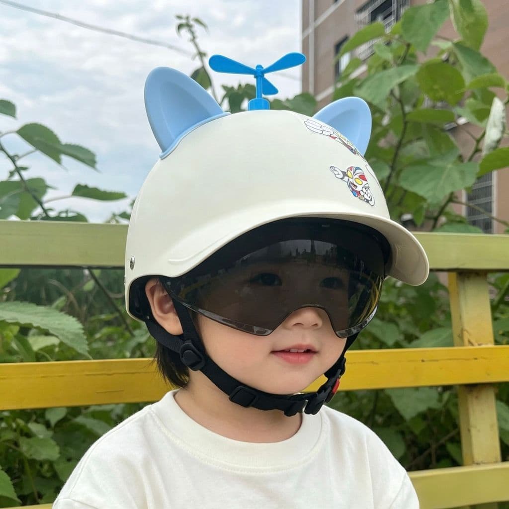 Boné de pico certificado de capacete infantil veículo elétrico quatro estações capacete Universal padrão nacional High-E