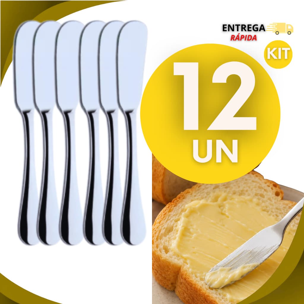 Espátula Em Inox Para Manteiga Geleia Patê Pães e Torradas Requeijão Gourmet Elegante