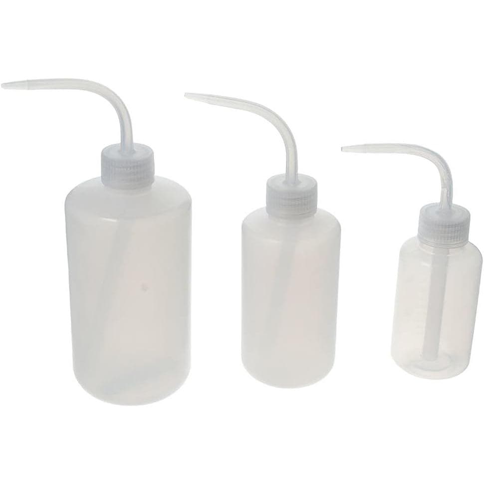 3 Frascos para Tatuagem, 150/250/500ml, Frascos de Lavagem Portáteis de Plástico, 5.1/8.5/17oz, Frasco de Laboratório pa