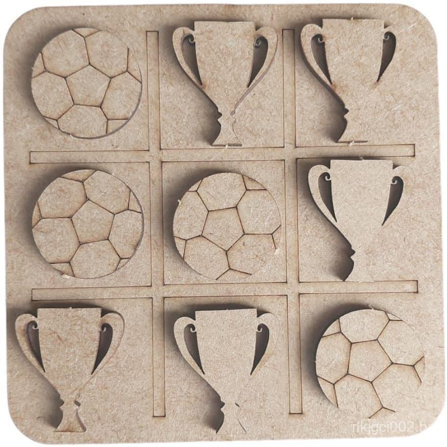 20 Jogos da Velha Futebol Brincadeiras MDF - Madeira