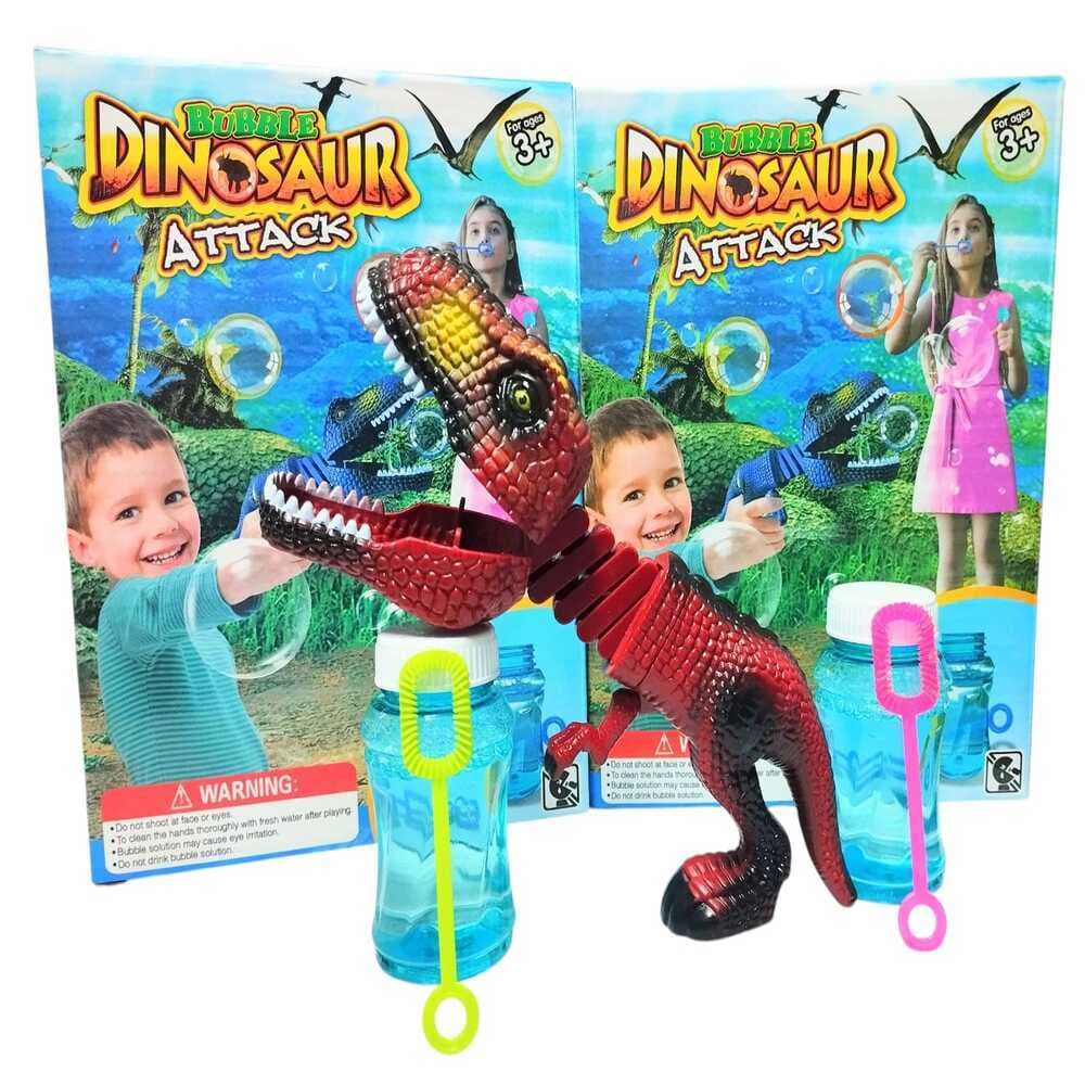 Brinquedo Dinossauro Estoura Bolhas de Sabão Infantil