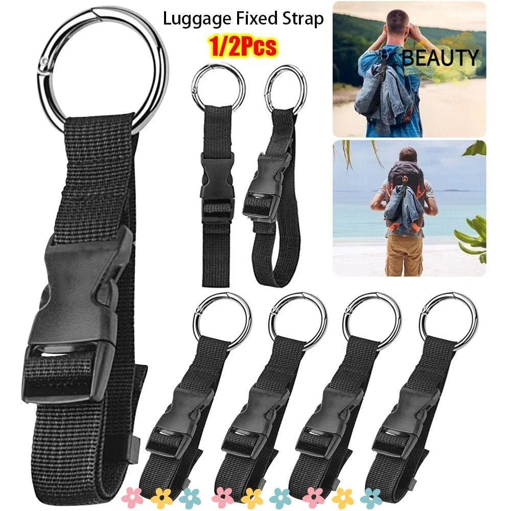 BEAU 1/2 Unidades de Alça Externa para Mochila, Suporte com Clipe para Jaqueta, Anexa a Bagagem Add-A-Bag, Portátil IJVX