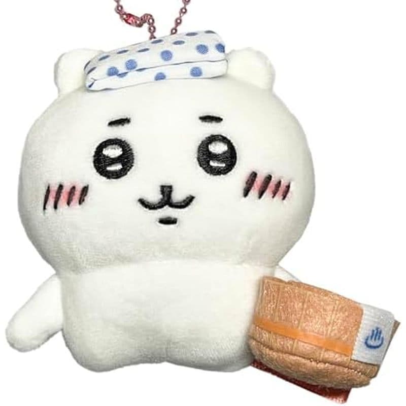Chikawa Kawaii Desenho Animado Japonês Onsenchi Chaveiro De Primavera Quente Mascote