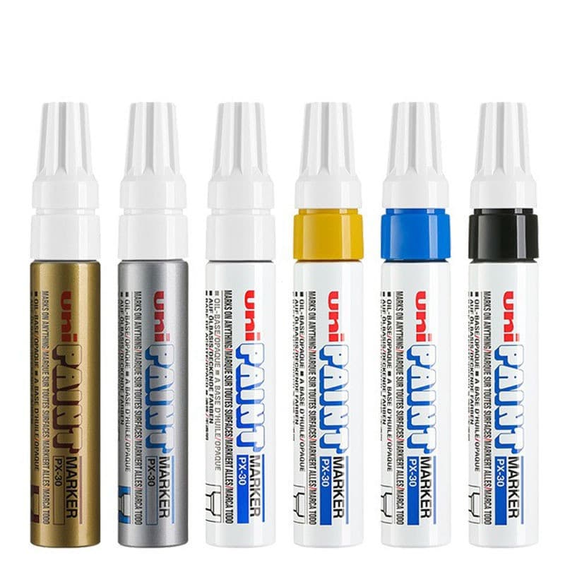 Caneta De Pintura UNI PX-30 Cabeça Quadrada Áspera Sinal Em Reparo Não Desbota Pneu graffiti 4.0-8.5mm Marcador