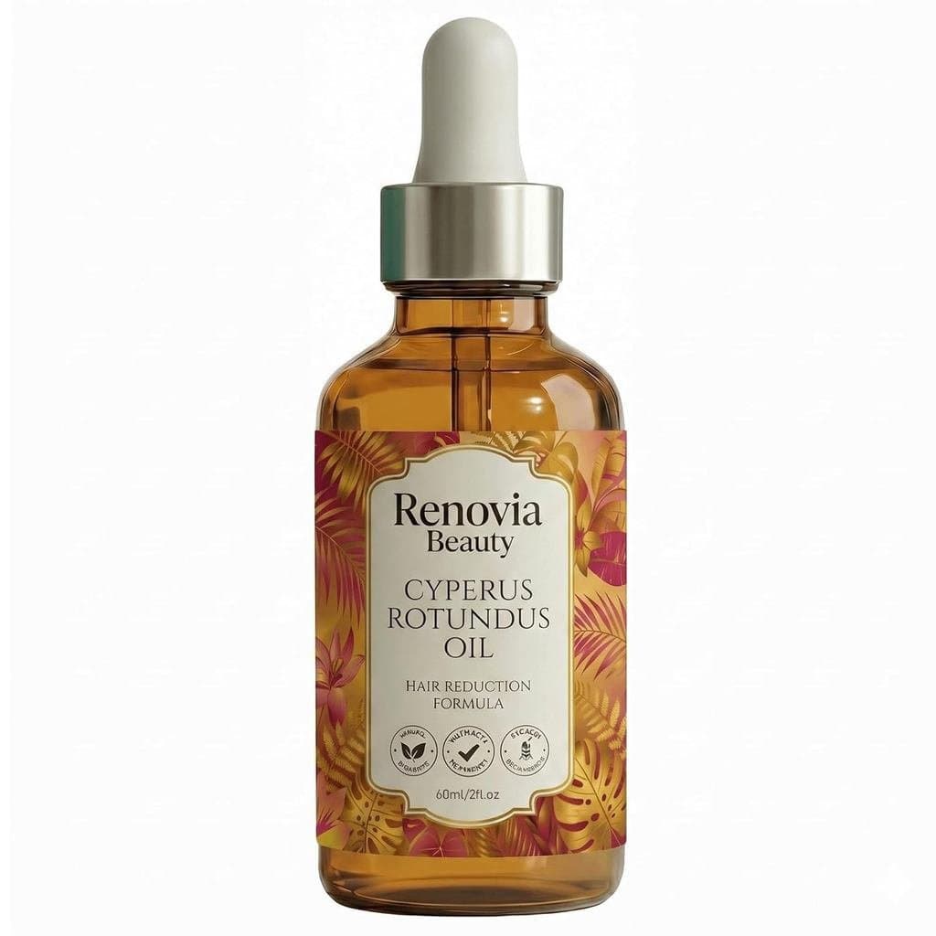 Óleo de Cyperus Rotundus Renovia, Depilatório Renovia, Elimina Pelos Indesejados, 2 fl.oz (1 unidade)