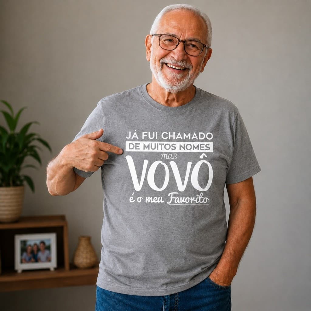 Camiseta Vovô é o Meu Favorito – Presente para o Dia dos Pais