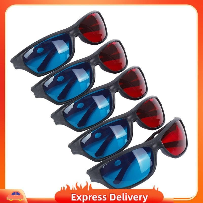 [Entrega Rápida BRY8] 5x Óculos De Visão 3D Dimensional Anáglifo Vermelho E Azul Para DVD De Jogos De Filmes De TV