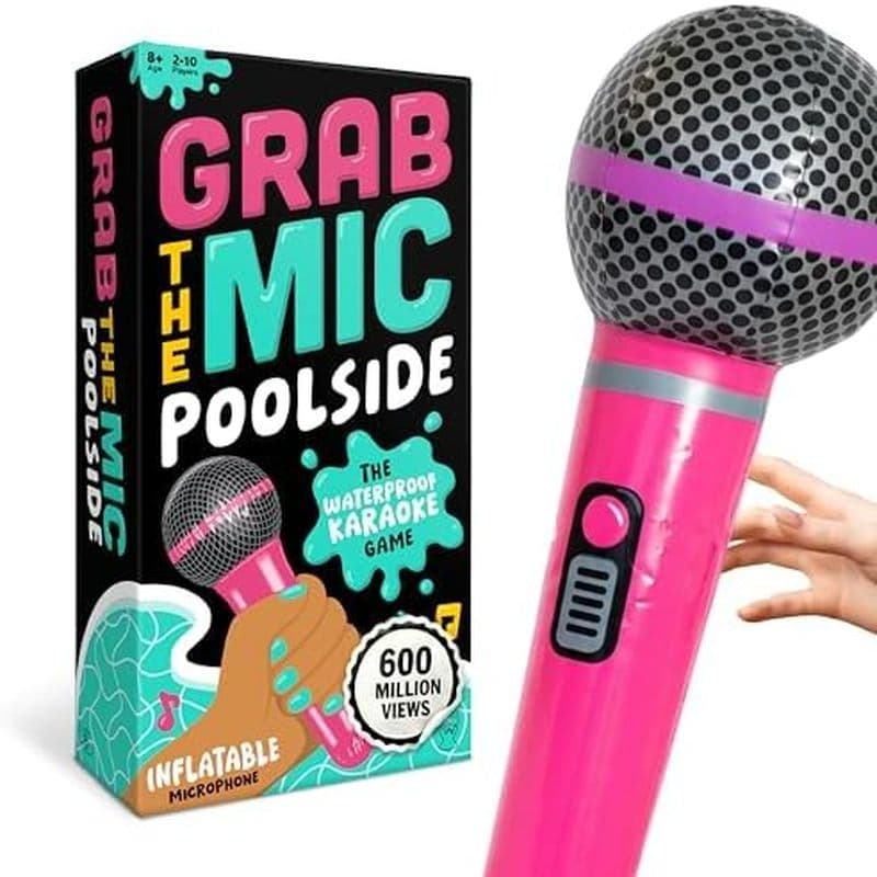 Lucky Egg Official Grab The Mic-Jogo De Tabuleiro De Karaokê Familiar Com Microfone De Espuma , 8 Anos , 2 A 10 Jogadore