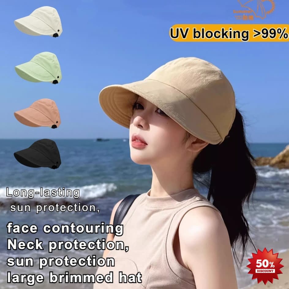 Chapéu de Moda Feminino |         Proteção UV |         Grande protetor solar respirável |         Chapéu de Ciclismo Do