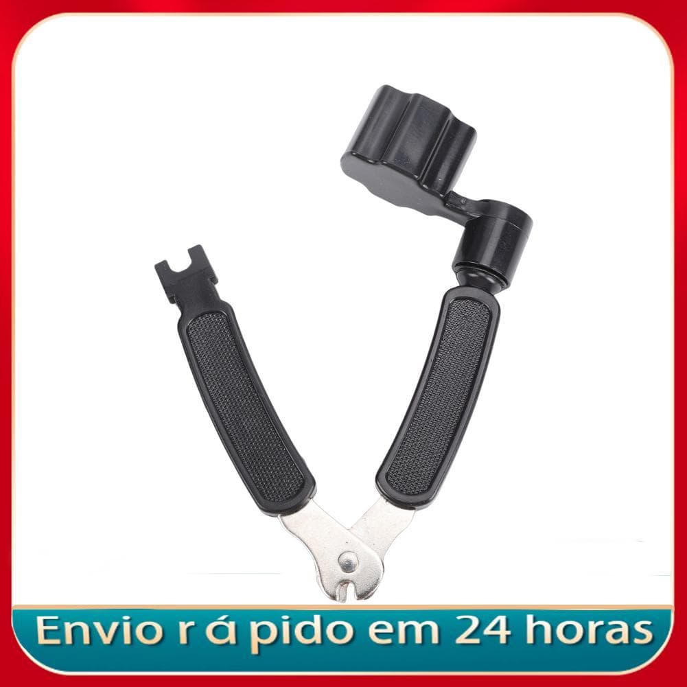 Conjunto de ferramentas enrolador de corda de guitarra Btuty 3 em 1 extrator de pino de ponte cortador