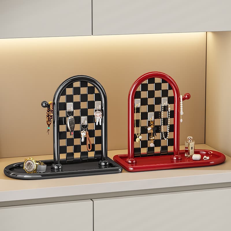 Criativo buraco estilo prateleira altura ajustável ABS Rack de armazenamento escritório doméstico Multi-camada Base anti