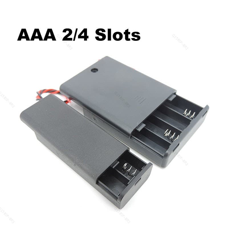 2 Slots 4 AAA Bateria Titular Caso Caixa 2xAAA 4XAAA 3v 6v 1.5v Leva Interruptor Liga/Desliga Capa Padrão Recipiente De