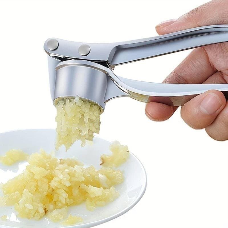 Prensa de Alho em Aço Inoxidável, Prensa de Alho Manual com Cabo, Acessórios de Cozinha, Prensa de Gengibre Durável para